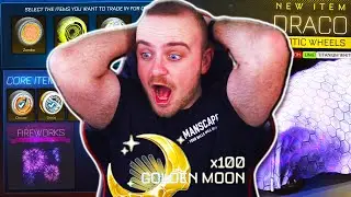 So I Spent 20,000 Credits to Open 100 NEW *GOLDEN MOON* CRATES in Rocket League!