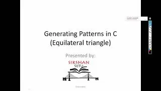 Pattern (equilateral triangle) printing in C