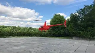 Взлет Robinson R44, Киев гидропарк Helitour Ukraine