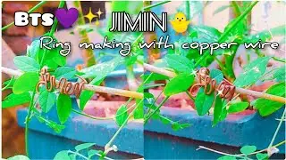 DIY BTS JIMIN RING💜✨MAKING WITH COPPER WIRE 💜✨| PURPLE HEART-CRAFTS💜✨