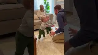 😂👶 Two Angry Toddlers Demand Dad Say Sorry #Shorts #TwinToddlers #FunnyKids #ParentLife