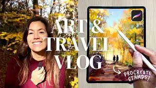 🍁 Cozy Winter Art & Travel Vlog: Sketching, Procreate Art & Mountain Inspiration