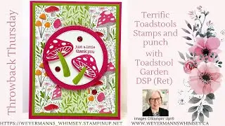 Terrific Toadstools card idea 3 with Toadstool Garden DSP Stampin&rsquo; Up!