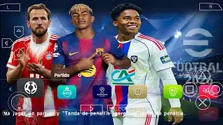EFOOTBALL PES 2026 PPSSPP ISO NO TEXTURES & NO SAVE DATA NEW KITS 2025/26 REAL FACES & TRANSFERS