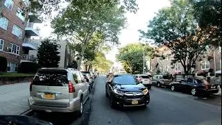 NYC Driver Going Wrong Way Down a Busy One Way Street during Rush Hour