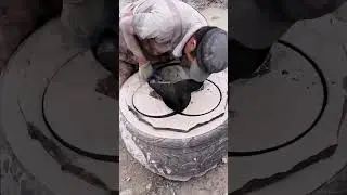 Transforming Stone into Art: You Won't Believe What He Creates #shorts