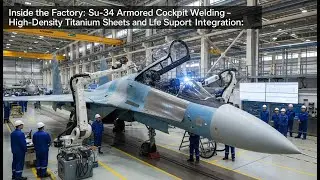 Su-34 Fullback Factory: High-Density Titanium Armor Welding & Cockpit Life Support