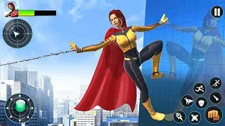 Superhero Flying Light Speed Iron Robot City Rescue Games - Android Gameplay