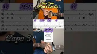 Say You Won't Let Go chords guitar #guitartutorial #auladeviolao #guitar #chords #aulamusical