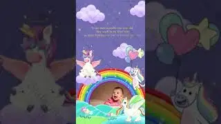 Magical Unicorn 1st Birthday Invitation Video | Unicorn Themed First Birthday e-Invite | DI-2618