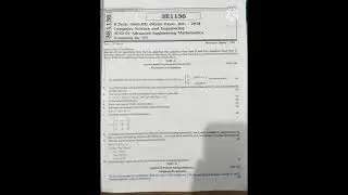 RTU - advanced engineering mathematics-2018 , sem 3 paper