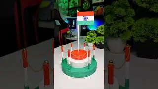 Diy Independence day flag 🇮🇳🇮🇳 15 th August Flag making ❤️ Jai Hind #shorts #short