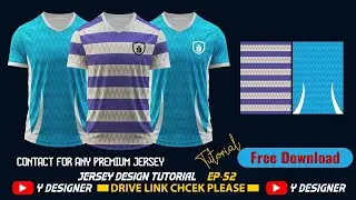 How to make a Premium sports & Esports jersey design tutorial in Illustrator | part 52 with free