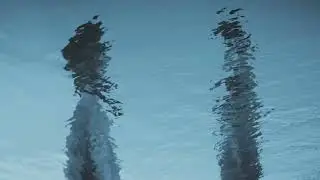 4K Stock video water is flowing in ice river/ COPYRIGHT FREE VIDEO /