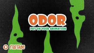 Odor Footage ( green screen animation bad smell)