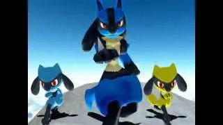 Lucario and Riolus dance - World is mine (MMD)