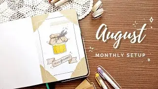 August 2021 | Plan with me | Bullet Journal monthly Setup - Honey & Lavender