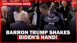 Barron Trump Shakes Biden and Harris' Hands at Inauguration 2025