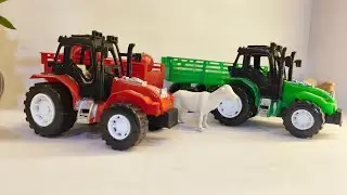 FARMER TRACTOR WITH TROLLEY | TRACTOR TOYS WITH ANIMAL |UNBOXING OF FARMER TRACTOR SET