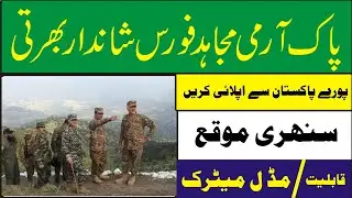 Mujahid Force Jobs 2023 | Online apply Pak Army jobs 2023| Pak Army Mujahid Force jobs