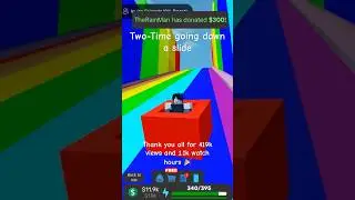 Two-Time going down a slide | #roblox #foryou #twotime #robloxslide #shorts