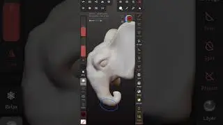 Sculpting Elephant in 3D! On Nomad Sculpt.