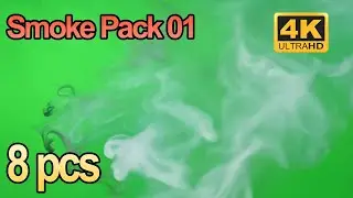8 pcs Smoke Effect Videos - Green Screen - 4K - Free Footage I No Copyright