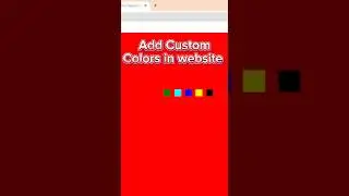 Trick # 10 Custom Colors in websites #coding #html #javascript #css #