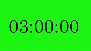 3 Hour Countdown Green Screen (4K)