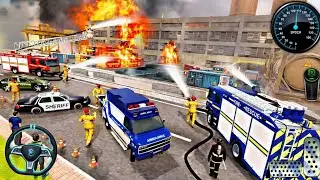 Fire Truck City Rescue 🚒 | US Emergency 911 Ambulance Driving 3D | Android Gameplay