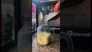 Making passion fruit milk #juice #drinking #homemaker #vlog