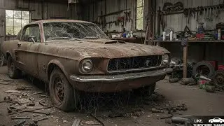 ASMR Car Restoration | 1967 Ford Mustang FULL Restoration (Rust to Glossy Red) | No Talking