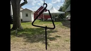 Forging a dinner bell Triangle
