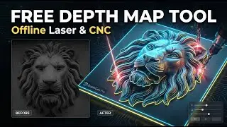 Free Image to Depth Map Generator for Laser Engraving & CNC, 3D PRINTING (Offline)