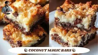 🥥 Coconut Magic Bars  Easy & Irresistible Dessert Recipe! 🍫