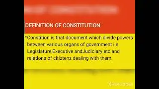 Definition of Constitution in Simple Words