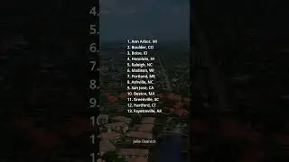 Top 25 US Cities with Highest Quality of Life!