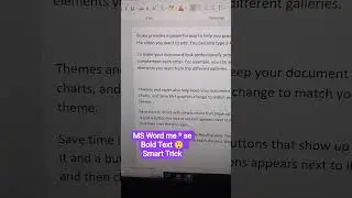 MS Word me * se Bold Text 😲 Smart Trick