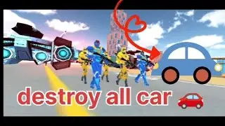 #video robot car game destroy all car 🚗🚨