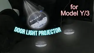 Model Y/3 Door Light Projector with Space Martian Style Puddle Lights for Tesla