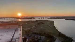 Time Lapsed Sunset at the Golden Nugget in Lake Charles Louisiana