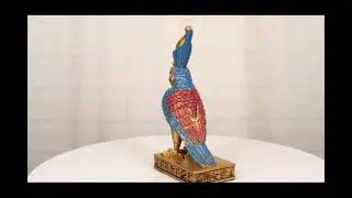 Ebros Egyptian God Horus Falcon Bird With Pschent Crown On Royal Pedestal Figurine