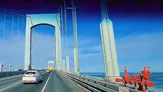 🇺🇸Driving through Throgs Neck Bridge to Manhattan New York
