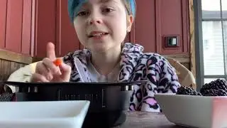ASMR Ramen,Carrots, Blackberries, and a kiddy cocktail