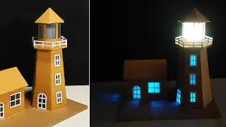 Mini Lighthouse Craft | DIY cardboard paper craft