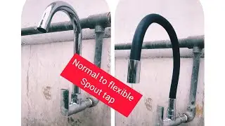 How to change normal tap to flexible spout #washbasins #bathroom #kitchen #sink #technology #faucet