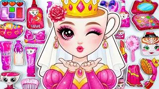 💖Paper DIY💖 Brainrot Ballerina Cappuccina Princess Glow Up 👑 Skincare + Makeup Blind Box Unboxing