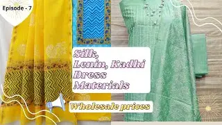 Latest Silk, Lenin dress materials | Latest dress materials collection | rich look | wholesale price