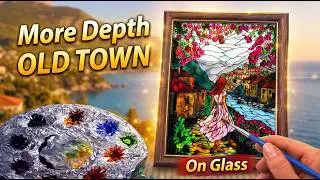 Stained Glass Painting on Glass (2nd Layer): Shadows & Depth | 100x Timelapse + Reverse + Real Time