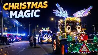 Christmas Magic | Tractor Light Parade Meets Firefighters 🚒